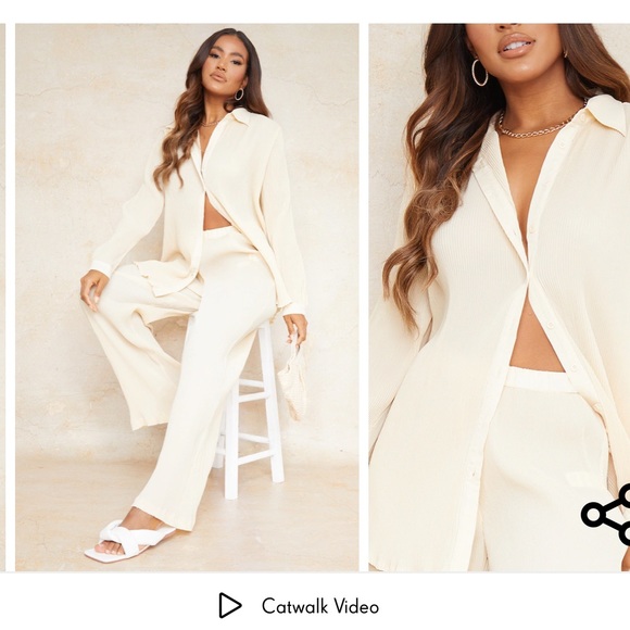 Pretty Little Thing Plisse Pleated Outfit - Picture 3 of 6